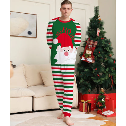 Christmas Family Matching Pajamas Set - Striped Santa Claus Sleepwear for All