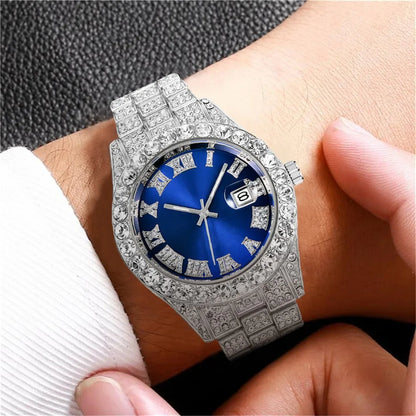 Luxury Full Steel Gold Quartz Wristwatch for Men