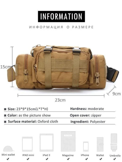 Outdoor Backpack Hunting Waist Pack Waist Bag Camping Hiking Pouch Chest Bag