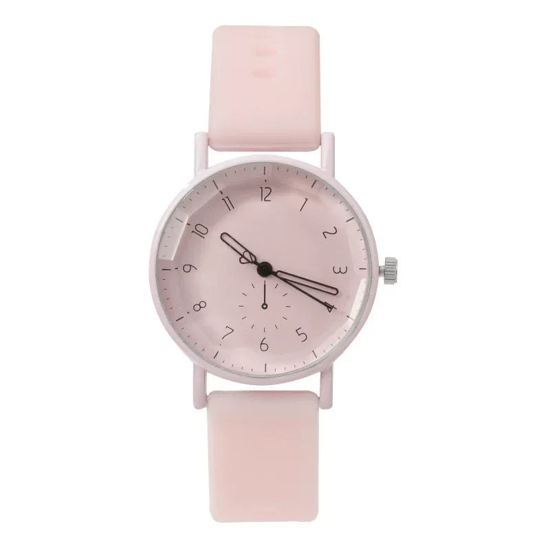 Women's Silicone Strap Quartz Watch - Fashion Student Sports