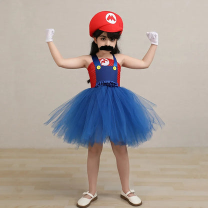 Kids Luigi Bros Cosplay Costume