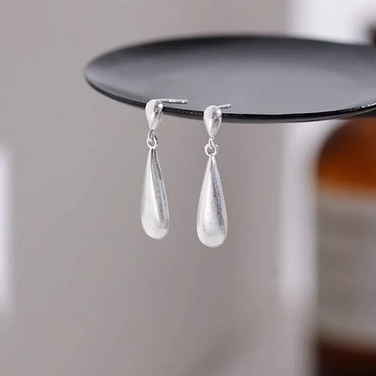 925 Sterling Silver Waterdrop Tassel Earrings