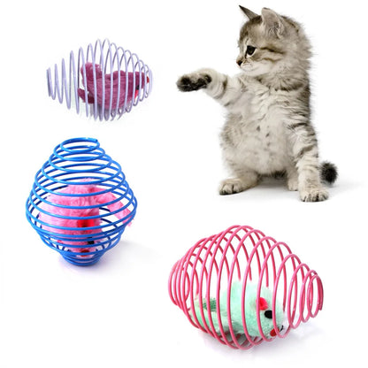 Stretchable Cat Toy Balls – Interactive Kitten Springs