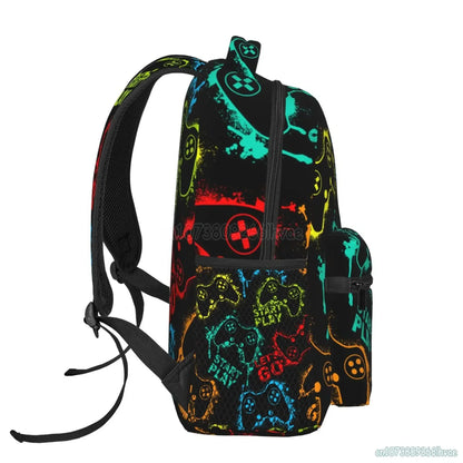 Video Game Gamer Backpack | Durable School & Travel Bag for Boys & Girls