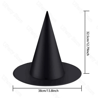 Hanging Black Witches Hats for Halloween Decor