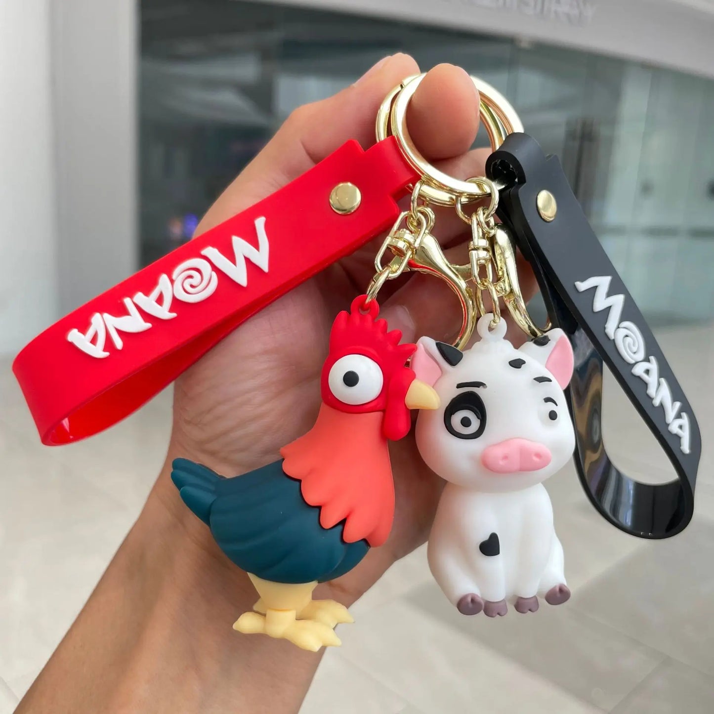 Silly Chicken Moana Maui Keychain