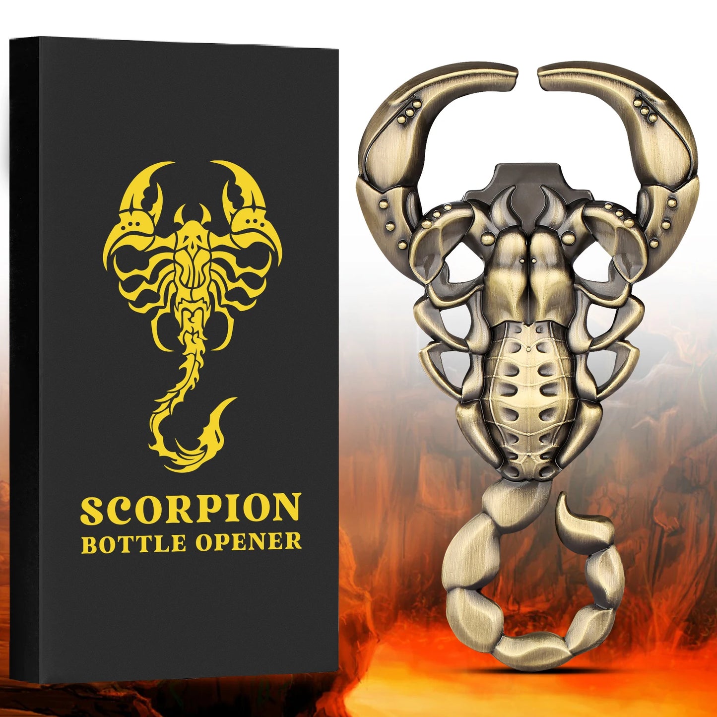 LKKCHER Scorpion Opener Gift Set for Men - Luxury Beer Bottle Corkscrew