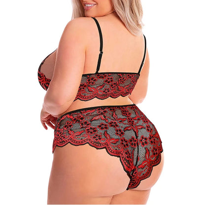 Plus Size Bra and Brief Set for Women