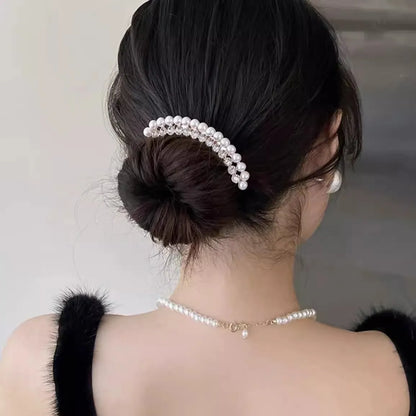 Elegant Pearl Hair Combs | Luxury Bridal Crystal Hair Accessories