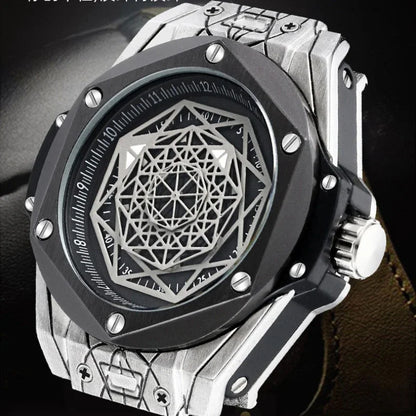 Men's Rotating Star Design Quartz Watch