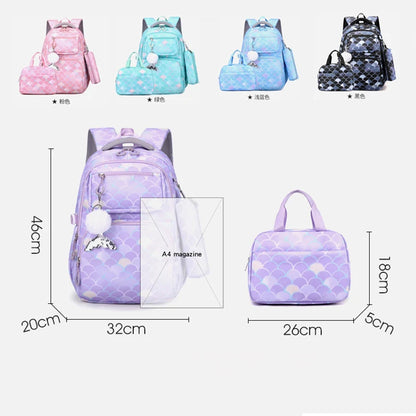 New Multifunctional Fish Scale Printed Backpack