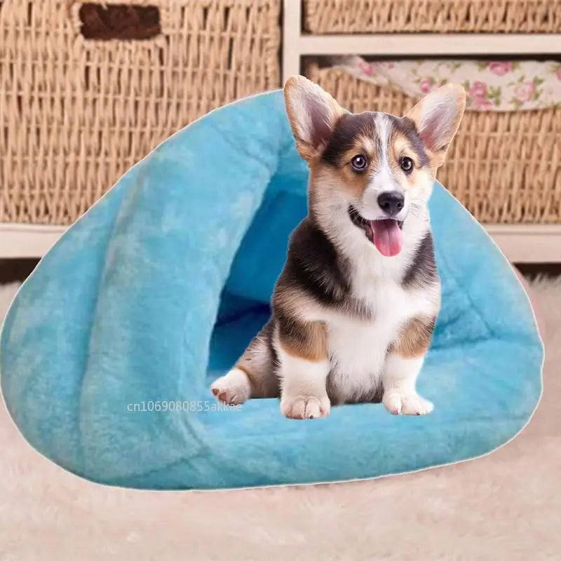 Winter Plush Dog Bed