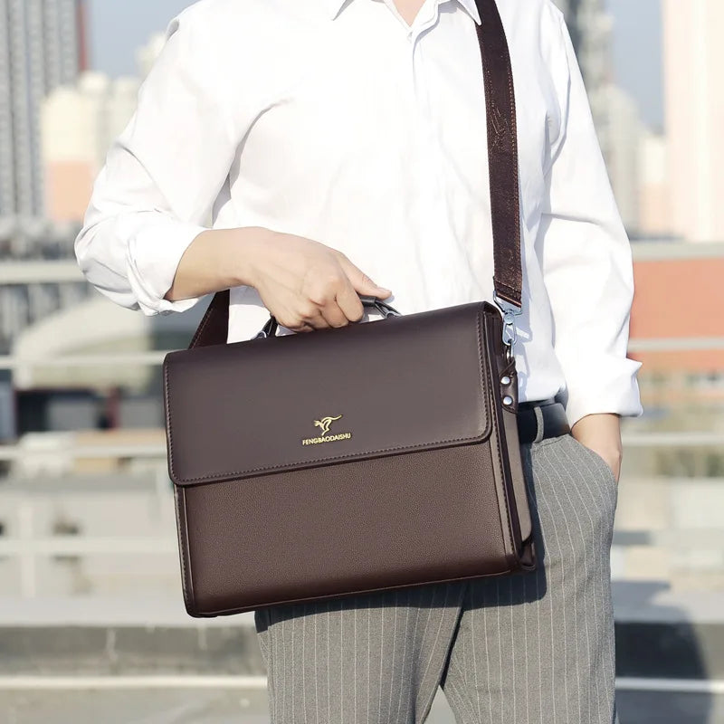 Leather Luxury Briefcases for Men | Designer Business Tote & Crossbody Bag