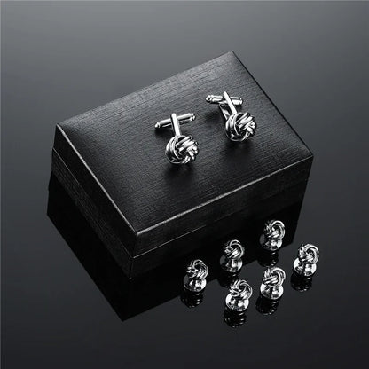 Luxury Men's Cufflinks Set with Gift Box – Vintage Designer Shirt Studs