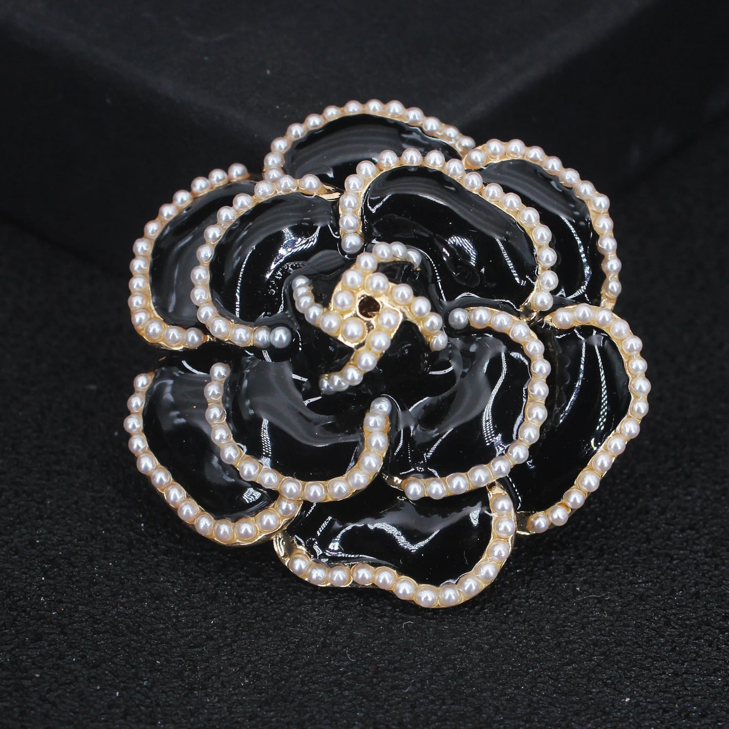 Metal Camellia Brooch for Women