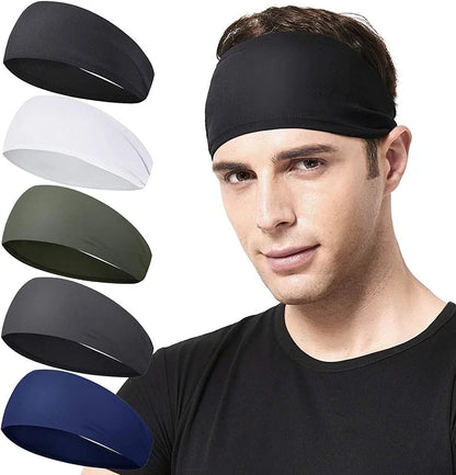 Sports Headband - Elastic Sweatband for Running, Fitness, Cycling & Yoga