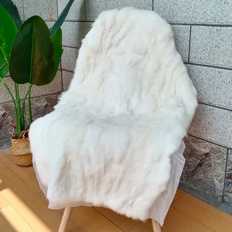 Thick Rabbit Fur Plush Blanket