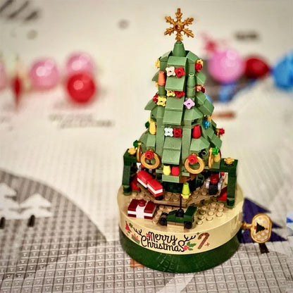 DIY Christmas Tree Music Box – Creative Building Blocks Bricks Toy