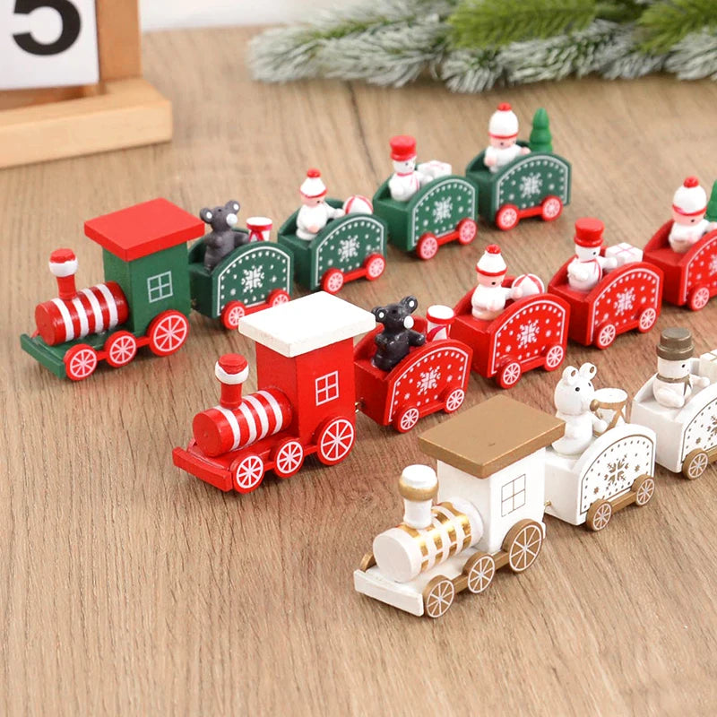 Christmas Wooden Train - Merry Christmas Tree Ornament