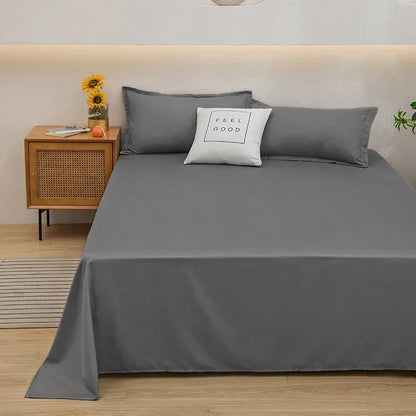 Solid Flat Bed Sheets for All Bedding Needs