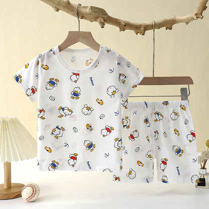 Summer Kids Pajamas Set | Thin Two-Piece Homewear