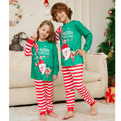 Christmas Family Matching Pajamas Set | Santa Claus Striped Sleepwear