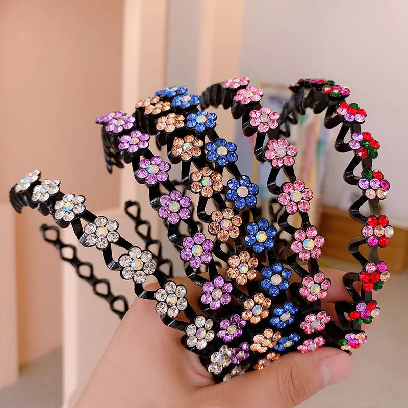 Fashion Pearl Non-Slip Hairbands | Elastic Flower Hair Hoop for Women