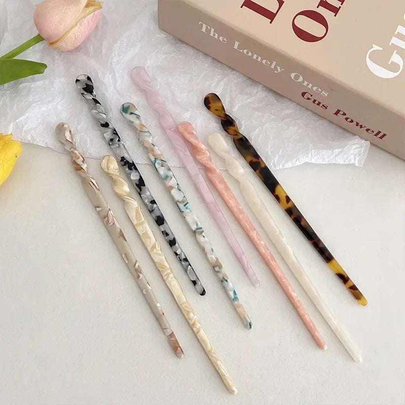 Vintage Acetate Resin Hair Sticks | Trendy Women's Hairpins & Wedding Accessories