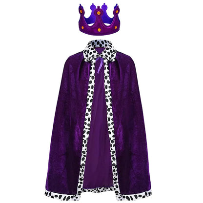 Adult & Kids King Prince Cape Costume