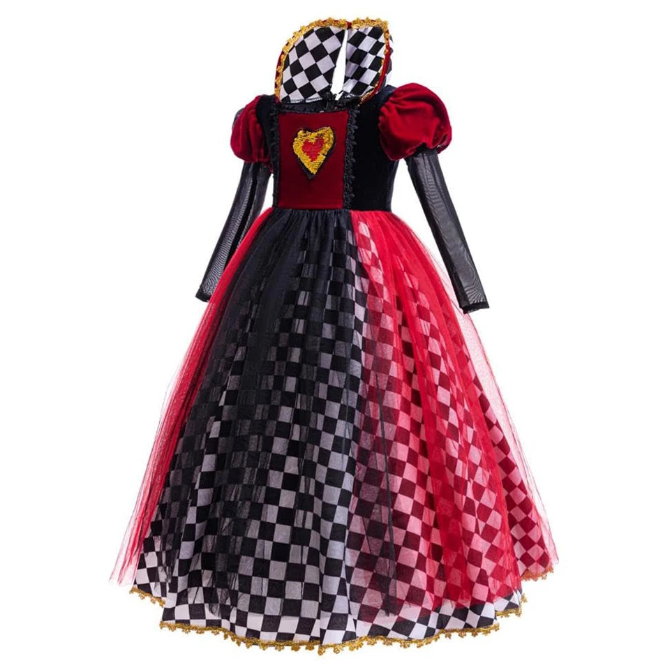 Kids Red Queen Cosplay Dress | Matching Mother & Daughter