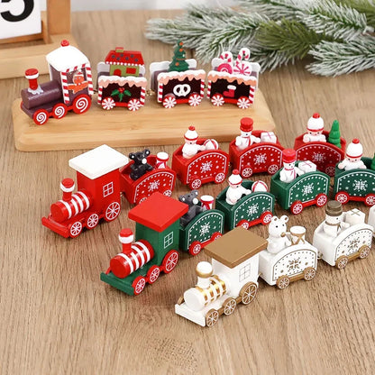 Christmas Wooden Train - Merry Christmas Tree Ornament