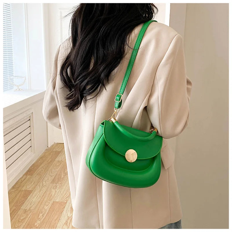 Casual Aesthetic Top-Handle Clutch Handbag