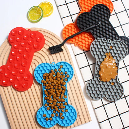 Bone Shape Silicone Licking Pad