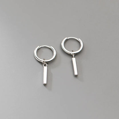 Elegant 925 Silver Needle Simple Hoop Earrings