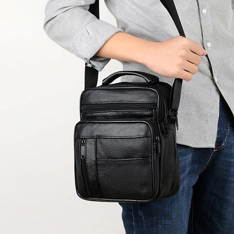 Leather Male Casual Shoulder Messenger Bag