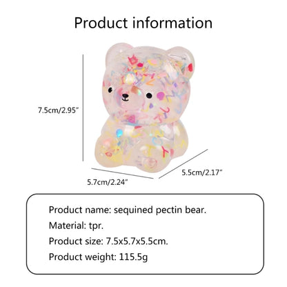 Squeeze Fidget Toy – Soft Jelly Bear Stress Relief Ball