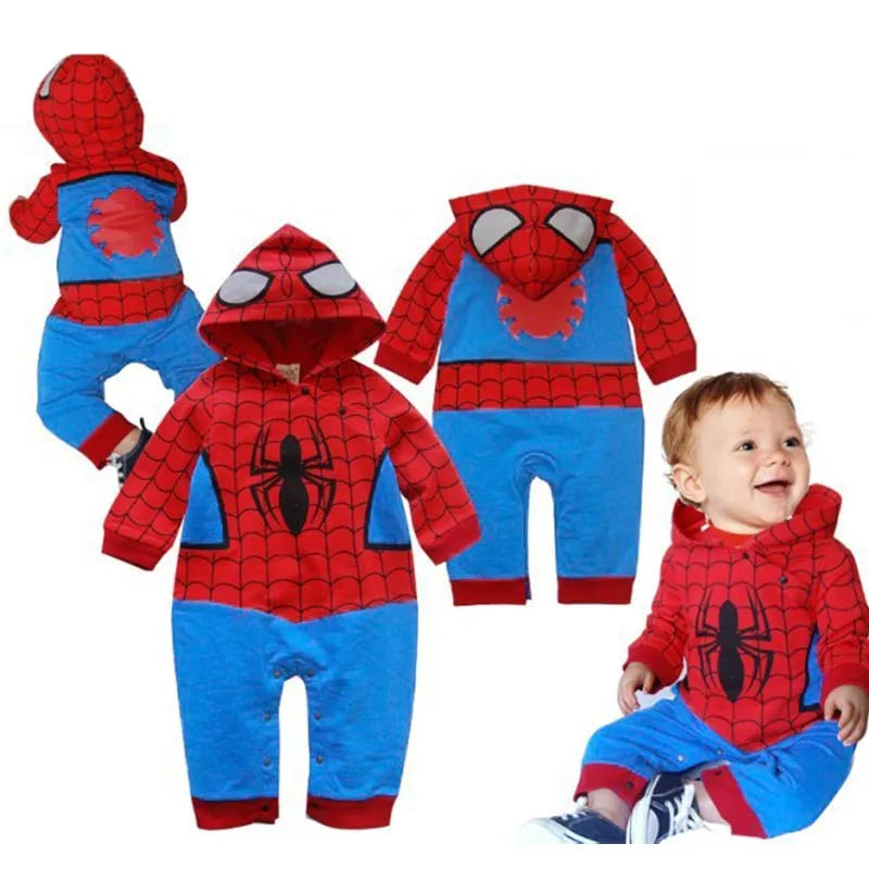 Superhero Spiderman Cosplay Costume Romper for Infants