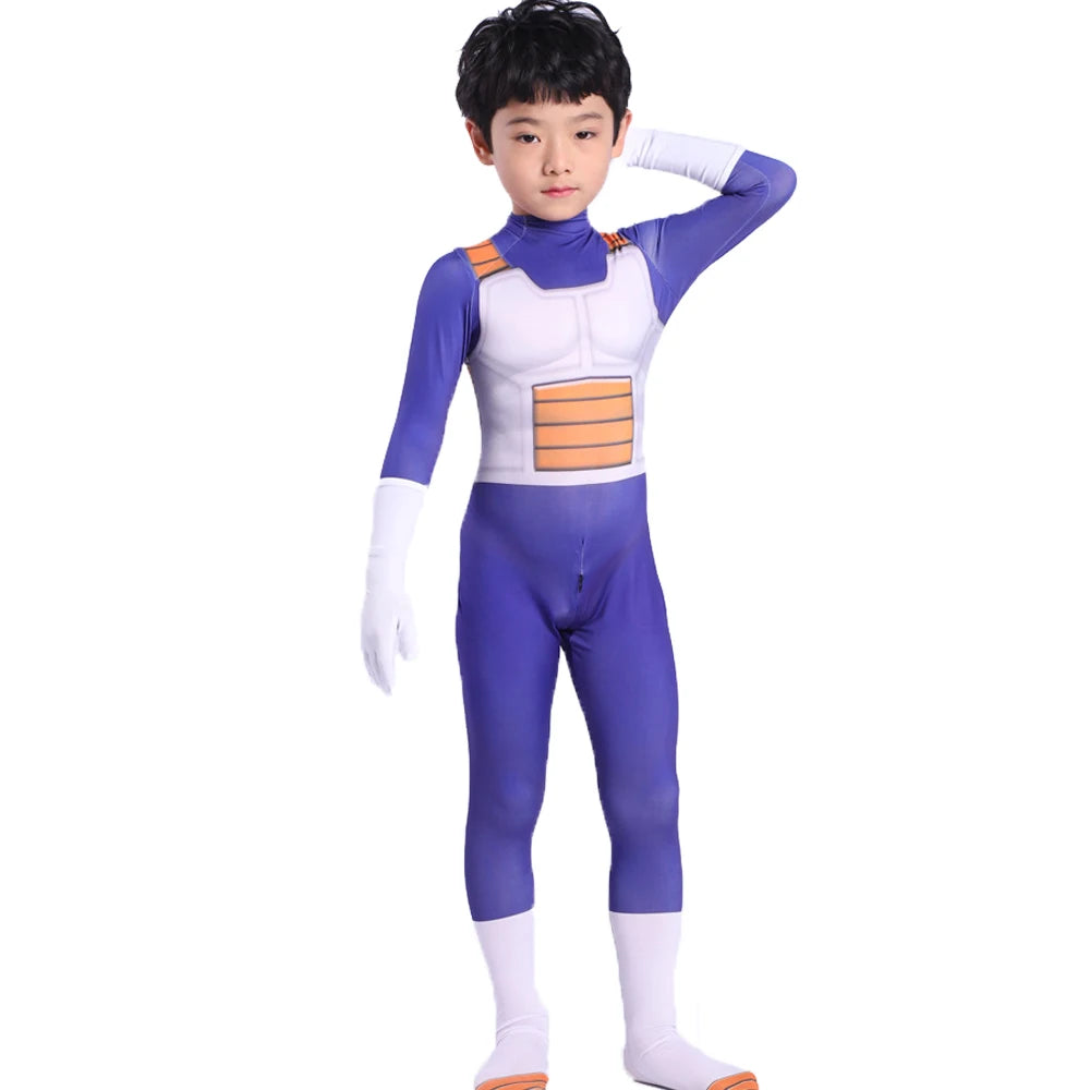 Blue Vegeta & Goku Cosplay Costume