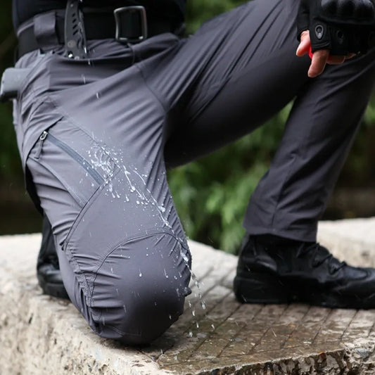 Men’s Quick Dry Tactical Outdoor Pants - Waterproof Cargo Trousers