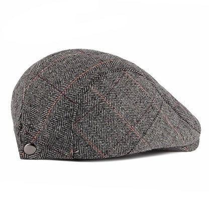 Classic Plaid Stripe Cap for Men and Women