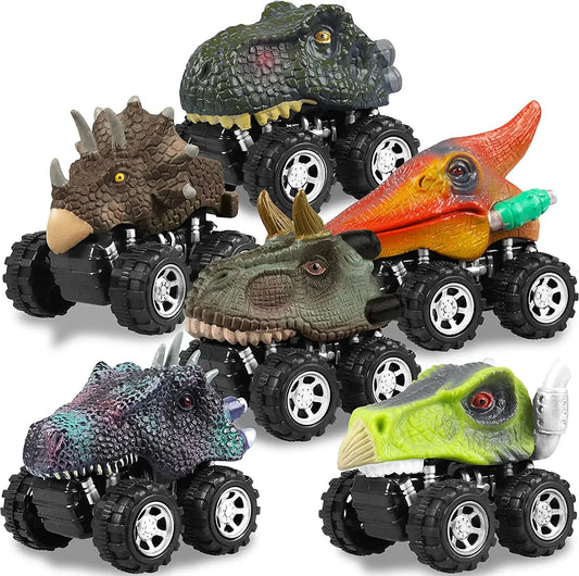 Dinosaur Pull Back Cars Set - Mini Monster Truck