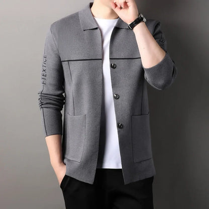 Men's Spring and Autumn Casual Knitted Cardigan