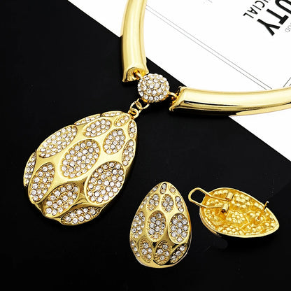 New Necklace and Earrings Set – Unique Dubai Fashion Jewelry Set