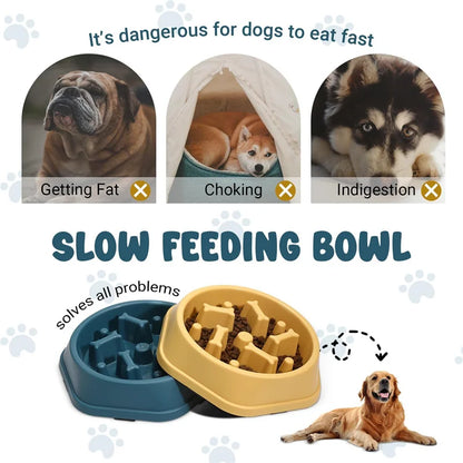 Dog Slow Feeder Bowl | Anti-Choking Feeding Solution