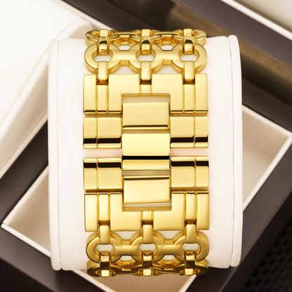 Gold Skeleton Luxury Watch – Chic Ion-Plated