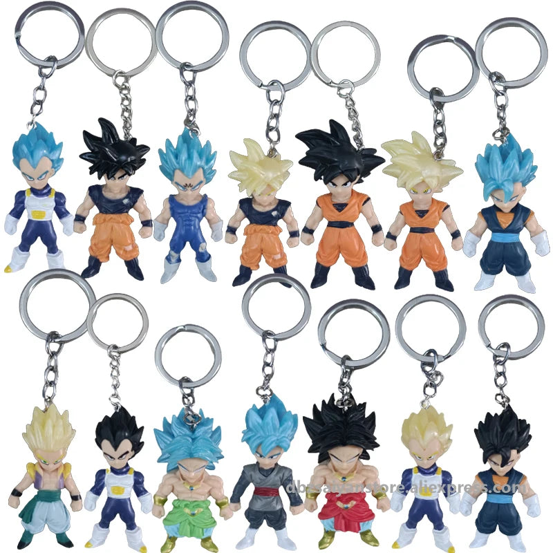 Goku, Vegeta & Super Saiyan Keychain