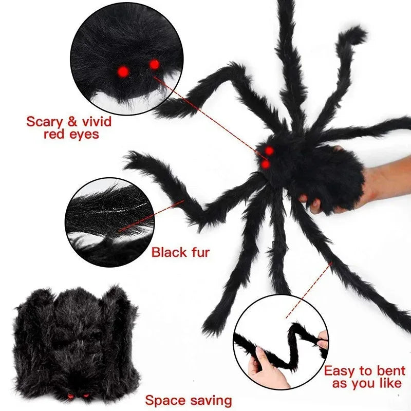 Giant Plush Spider for Halloween