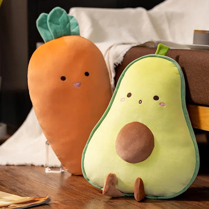 Soft Avocado, Banana, Mushroom & Carrot Plush Toys