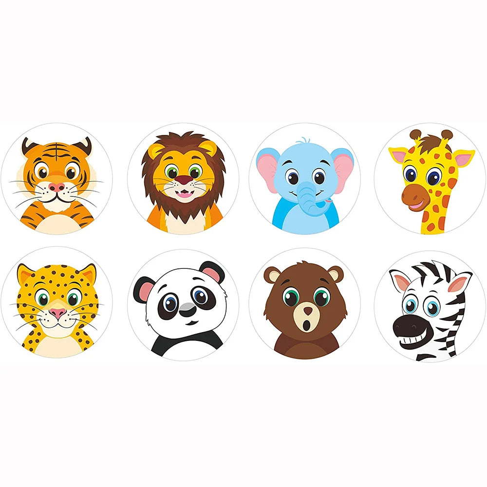 Cartoon Animal Stickers – Cute Labels for Kids