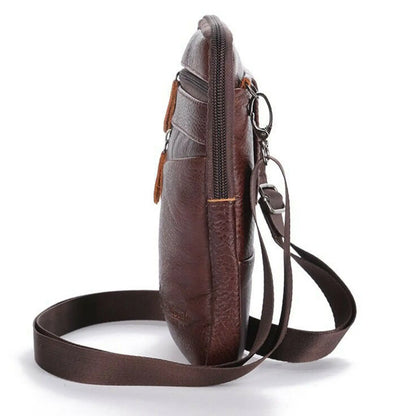 Men's Multi-Function Leather Messenger Bag | High-Quality Casual Crossbody